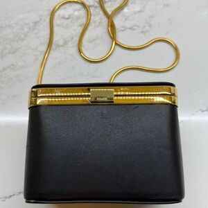 Khaite Eloise Leather Minaudière in Black Calfskin